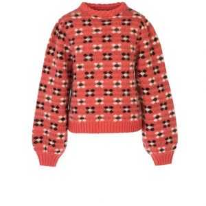 Shrimps Hannie floral geometric knit balloon sleeve jumper sweater size XS/S